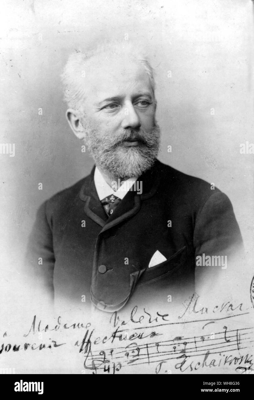 Pjotr Iljitsch Tschaikowski (1840-1893) war ein russischer Komponist der Romantik. Von John Warrack, Seite 192 Tschaikowsky. Stockfoto