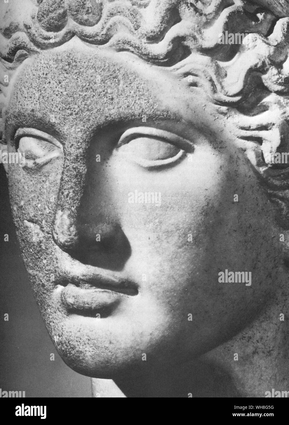 Kopf der Hera, griechische Göttin. Stockfoto