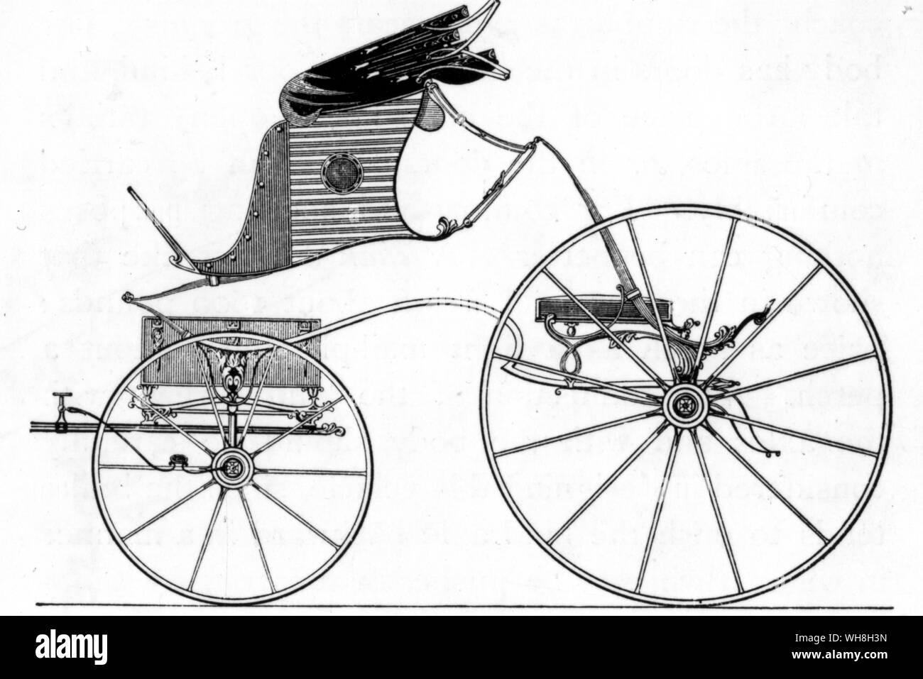 Die highflier Phaeton beliebt im späten 18. Jahrhundert. Von Enzyklopädie des Pferdes auf Seite 101. Stockfoto