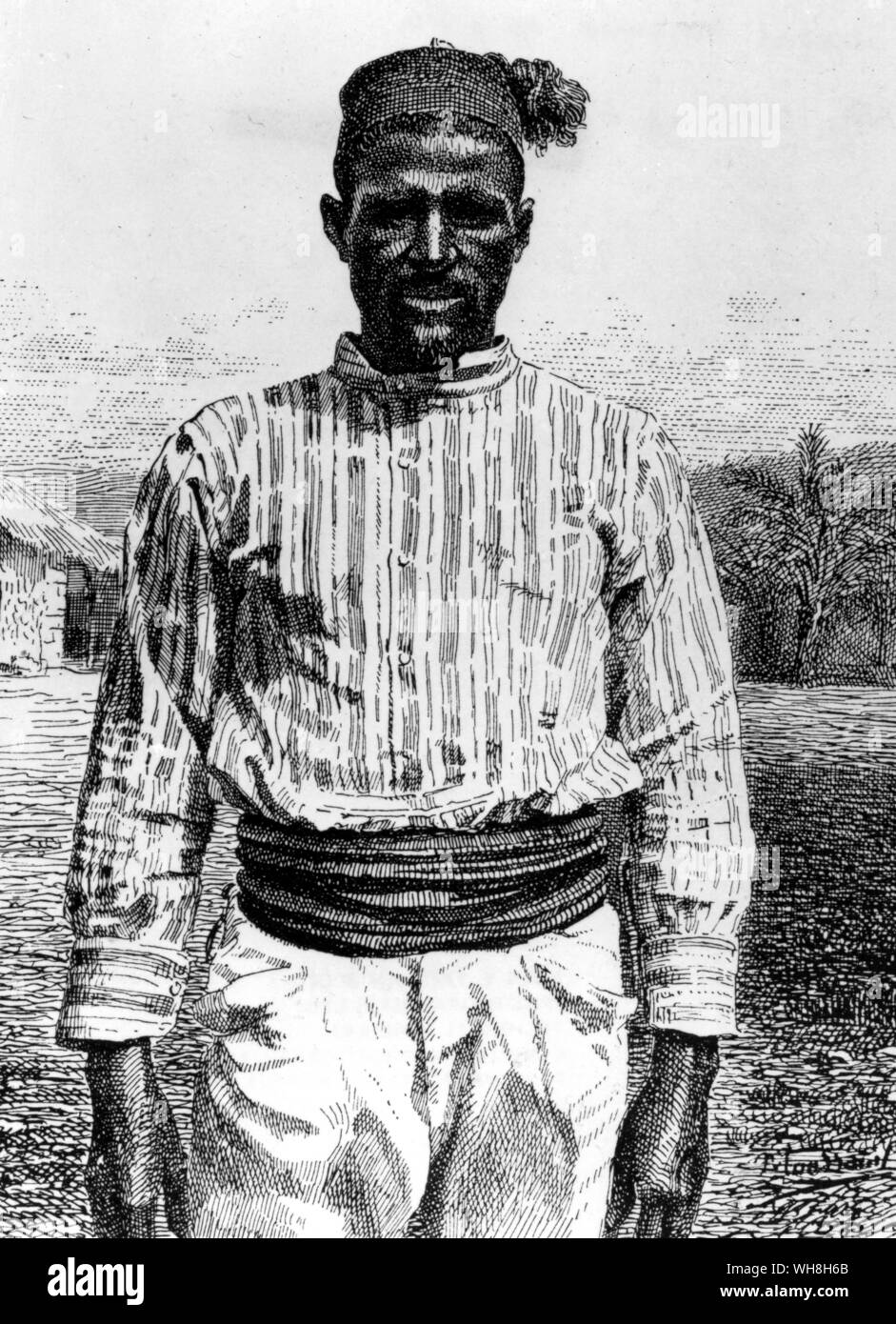Sergeant Malamine Kamara. Die African Adventure - eine Geschichte von Afrikas Entdecker von Timothy Severin, Seite 268. Stockfoto