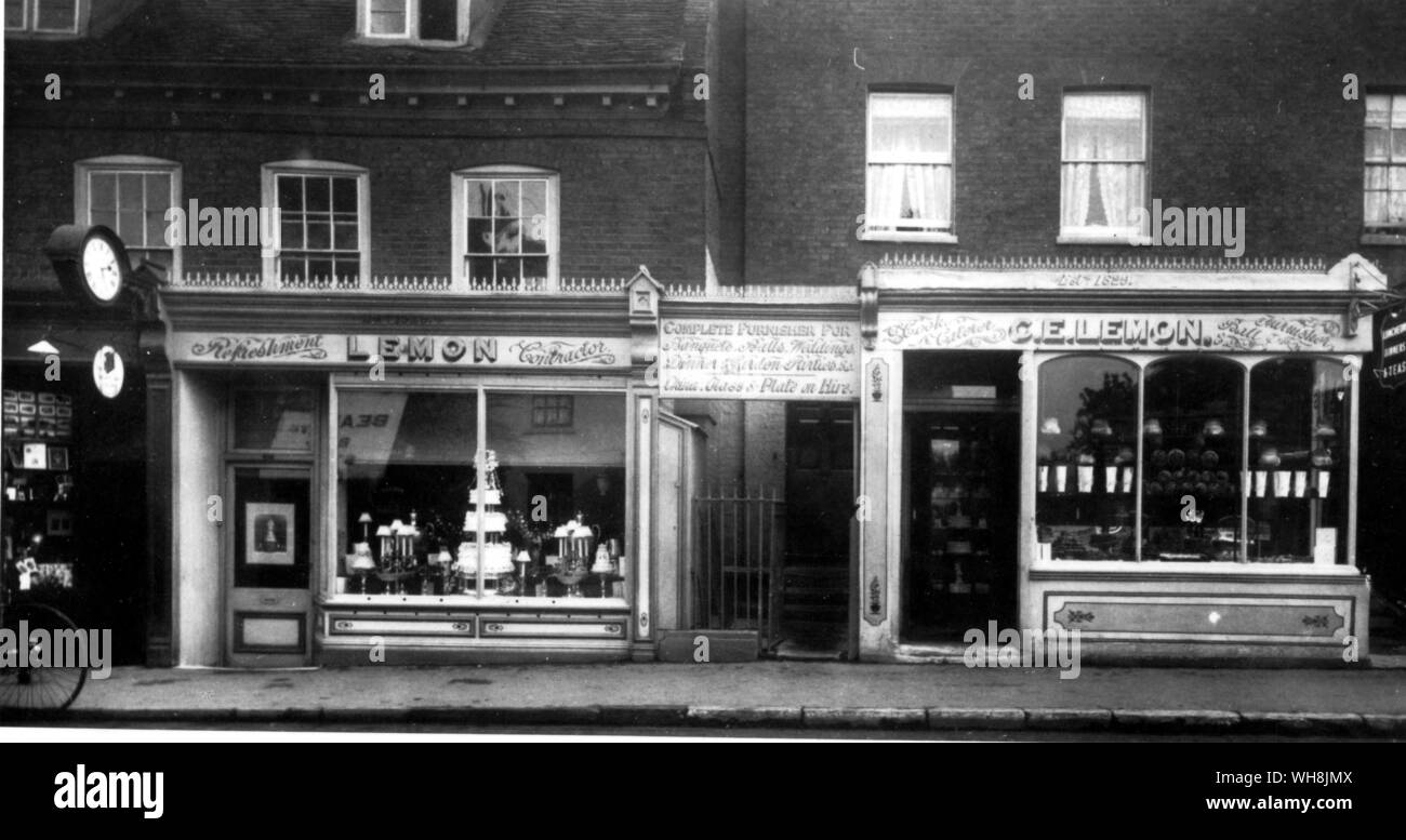 Geschäfte und Einkaufszentren 1908 Stockfoto