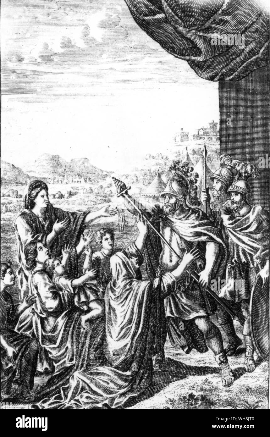 Rowe edition Frontispiz 1709 von Coriolanus Stockfoto