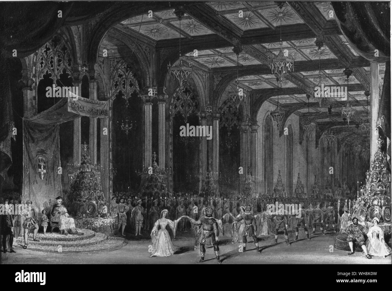 Charles Kean der Produktion von Heinrich VIII. Stockfoto