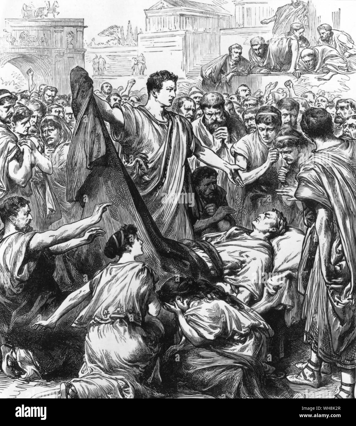 Szene Rom die Saxe Meiningen Co Julius Caesar Drury Lane 1881 Illustrated London News Stockfoto