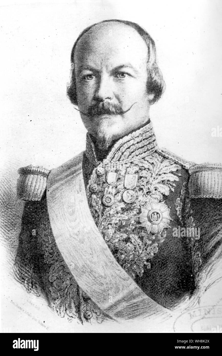 General Canrobert Befehlshaber der französischen Armee in der Krim Krieg, vor Sewastopol in die entsetzlichen Bedingungen der Grabenkämpfe im Winter kämpfte Stockfoto