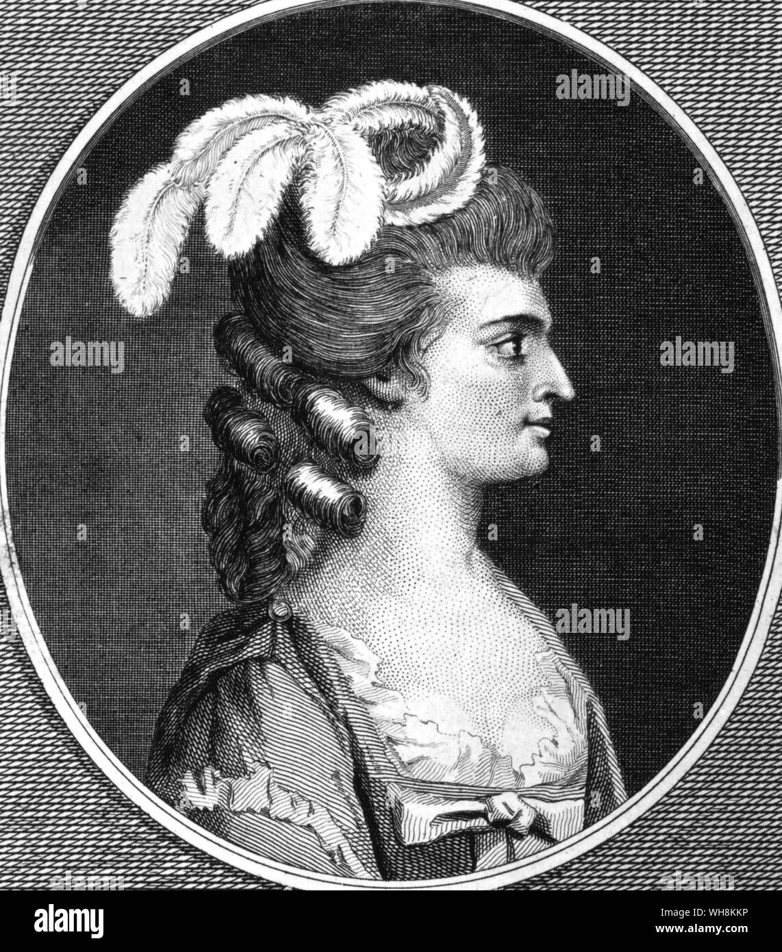 Sarah Siddons graviert von Cook 1775 Stockfoto