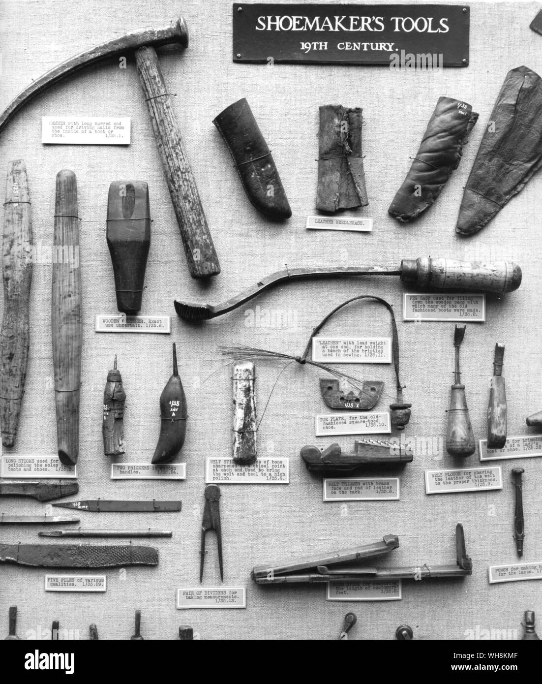 Die Schuhhersteller Tools 19. Stockfoto