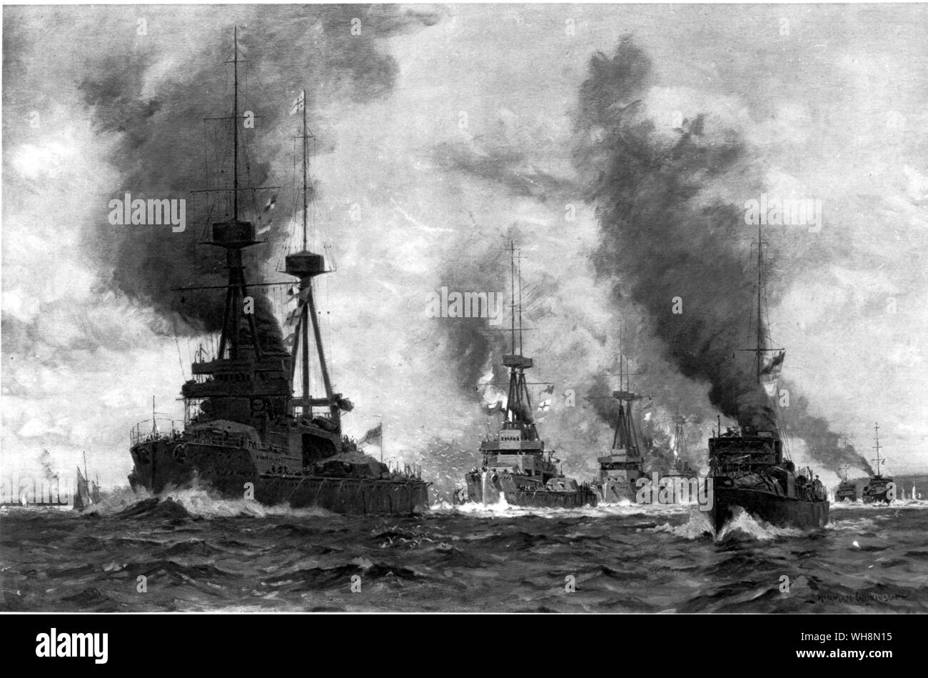 Die britische Grand Fleet. Der sichere Schutz von Großbritannien und von ihr Reich Stockfoto