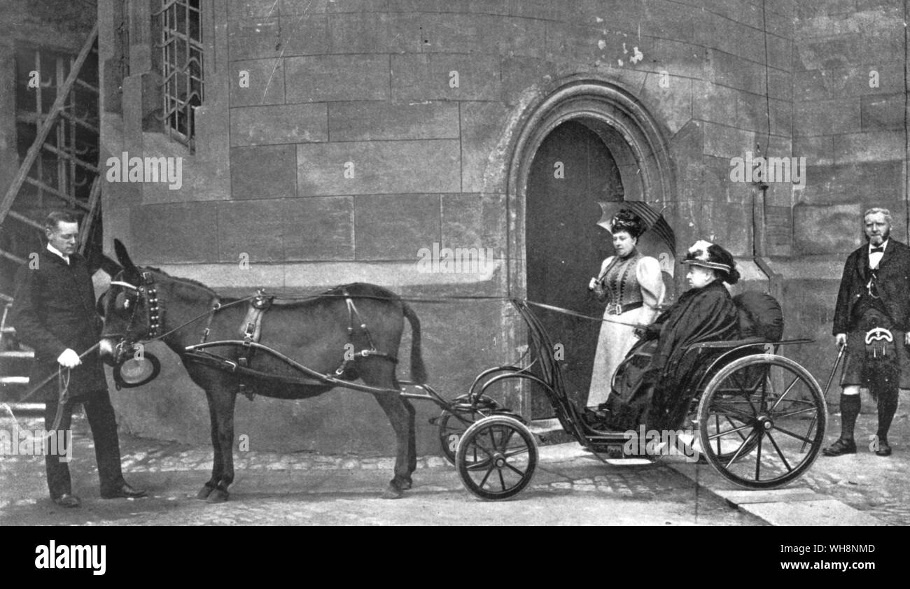 Queen Victoria, Windsor Castle für ein Laufwerk in Ihrem Esel Beförderung Stockfoto