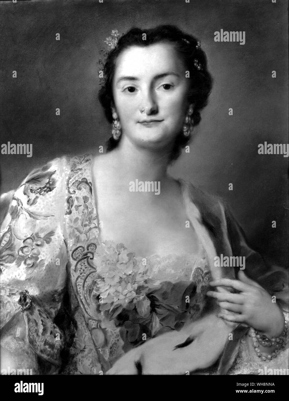 Gräfin Orzelska. In Pastelltönen von Rosalba Carriera Stockfoto