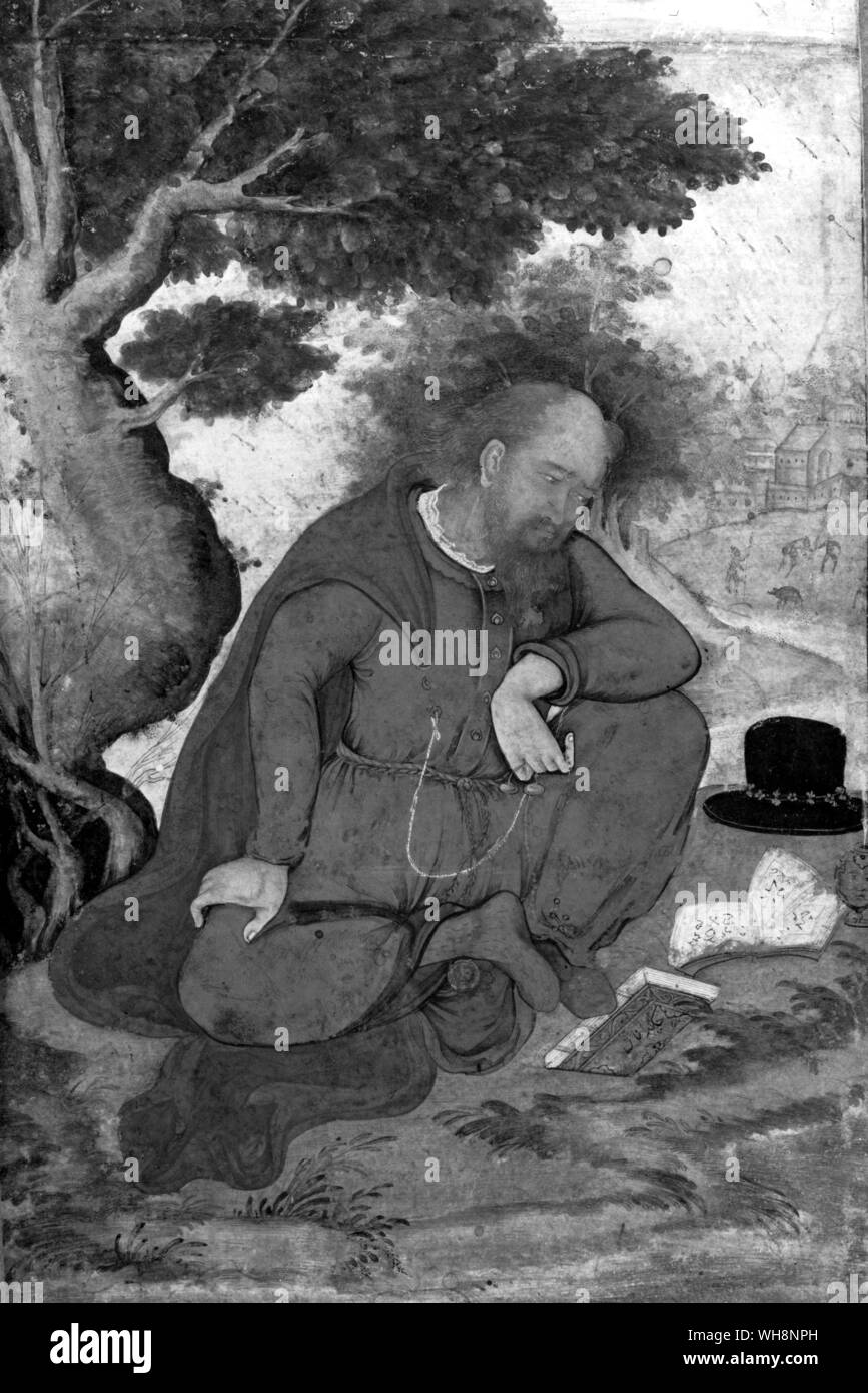 Eine Mitte des 17. Jahrhunderts Moghul portrait. Das Thema von einem Gelehrten wie Francois Bernier identifiziert wurde, dies ist jedoch nicht allgemein akzeptiert. Stockfoto Eine Mitte des 17. Jahrhunderts Moghul portrait. Das Thema von einem Gelehrten wie Francois Bernier identifiziert wurde, dies ist jedoch nicht allgemein akzeptiert. Stockfoto