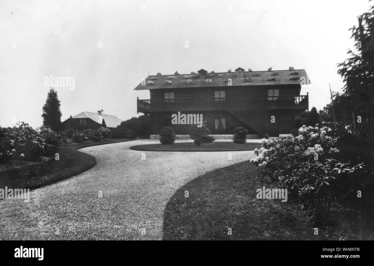 Die Swiss Cottage in Osborne 1875 ein echtes Schweizer Chalet in Stücke zu Osborne gebracht während 1853-4 von Prinz Albert und es konnten die Kinder spielen und ihre Eltern und Freunde unterhalten Stockfoto