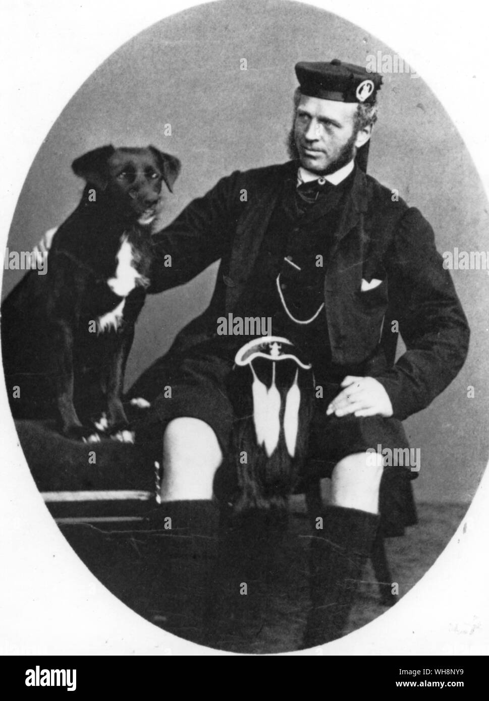 John Brown mit Hund 1886 Stockfoto