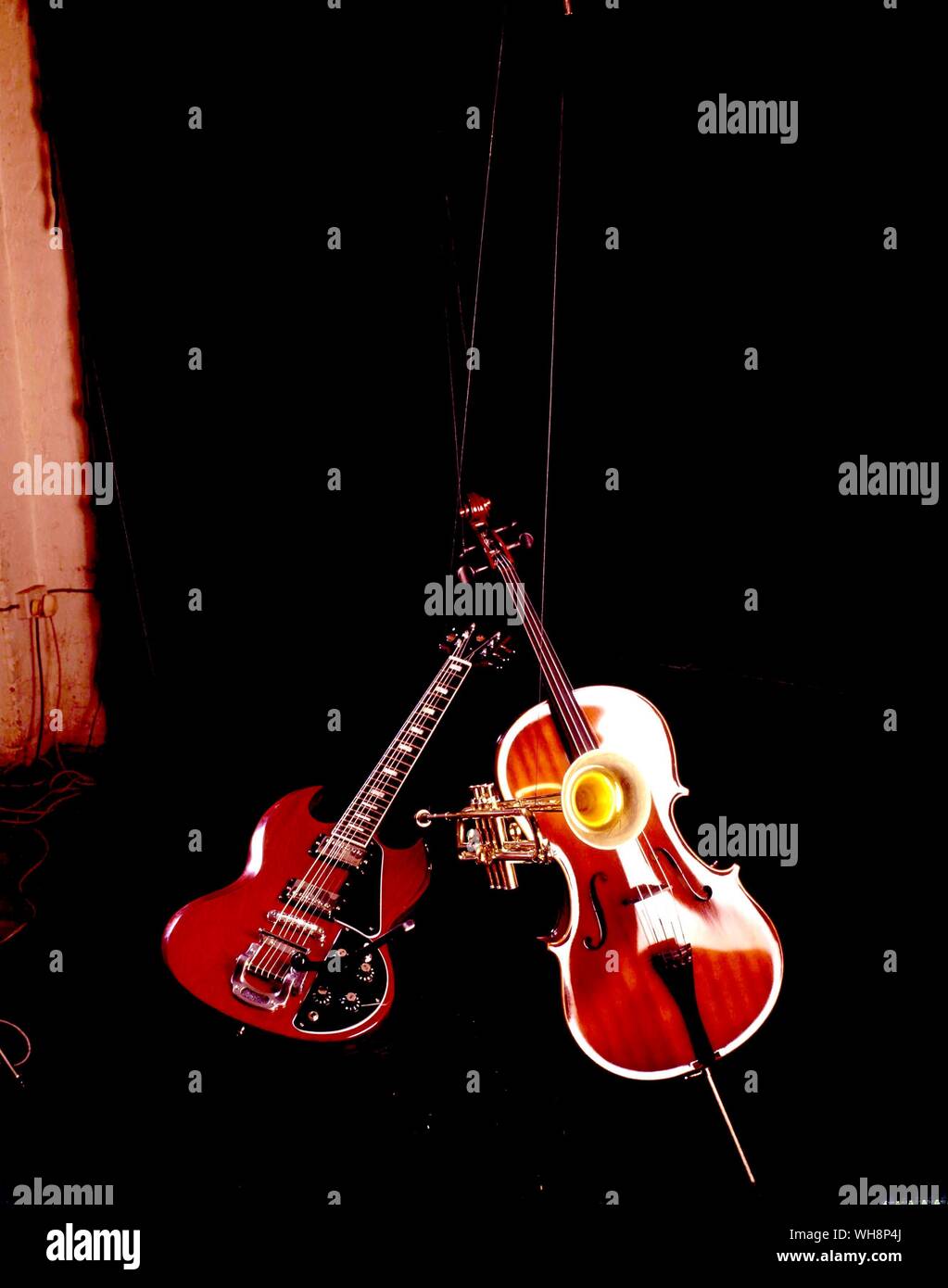 E-Gitarren, von Boosey und Hawkes geliefert. Stockfoto
