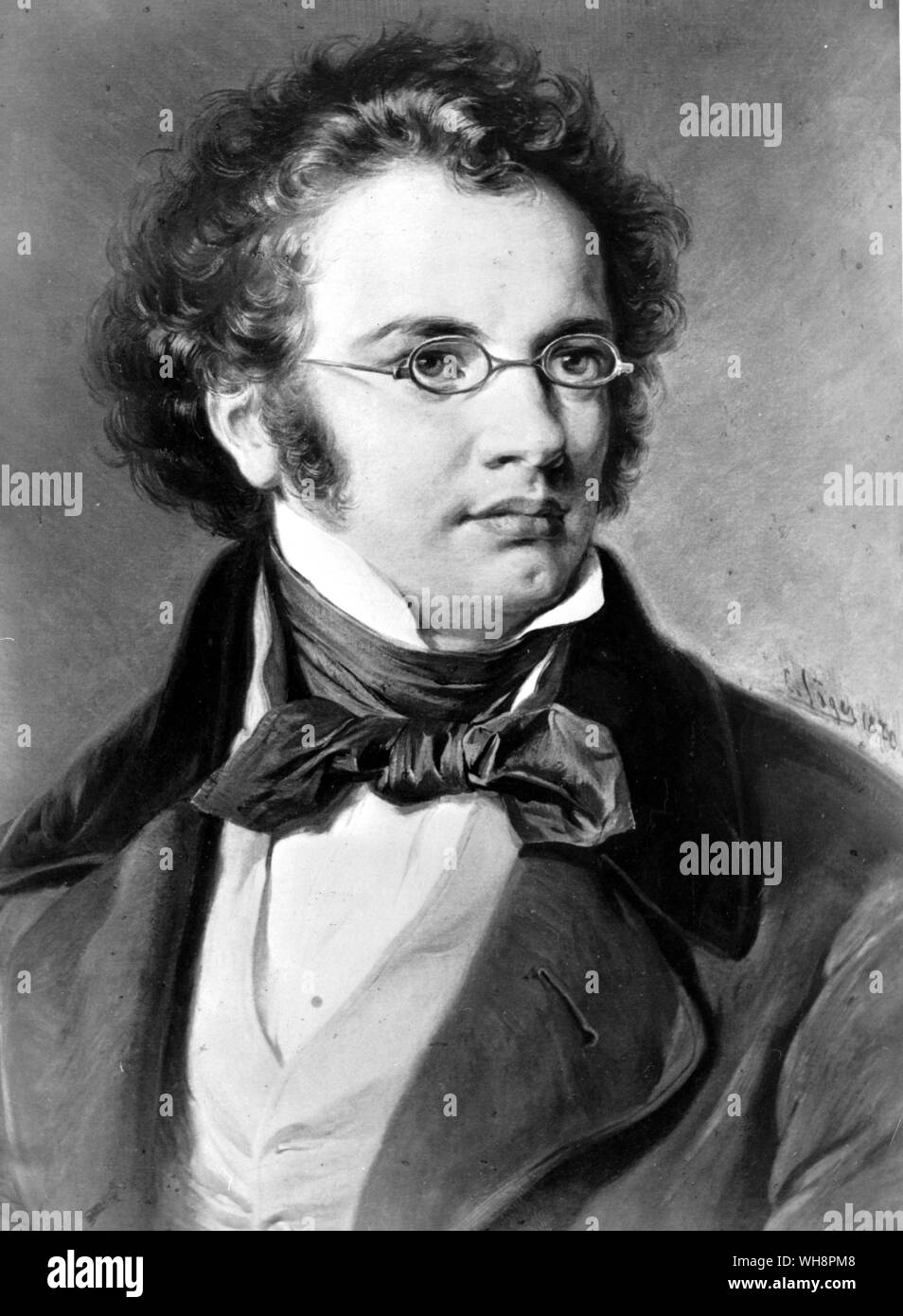 Franz Schubert, Österreichischer Komponist 1797-1828. Stockfoto