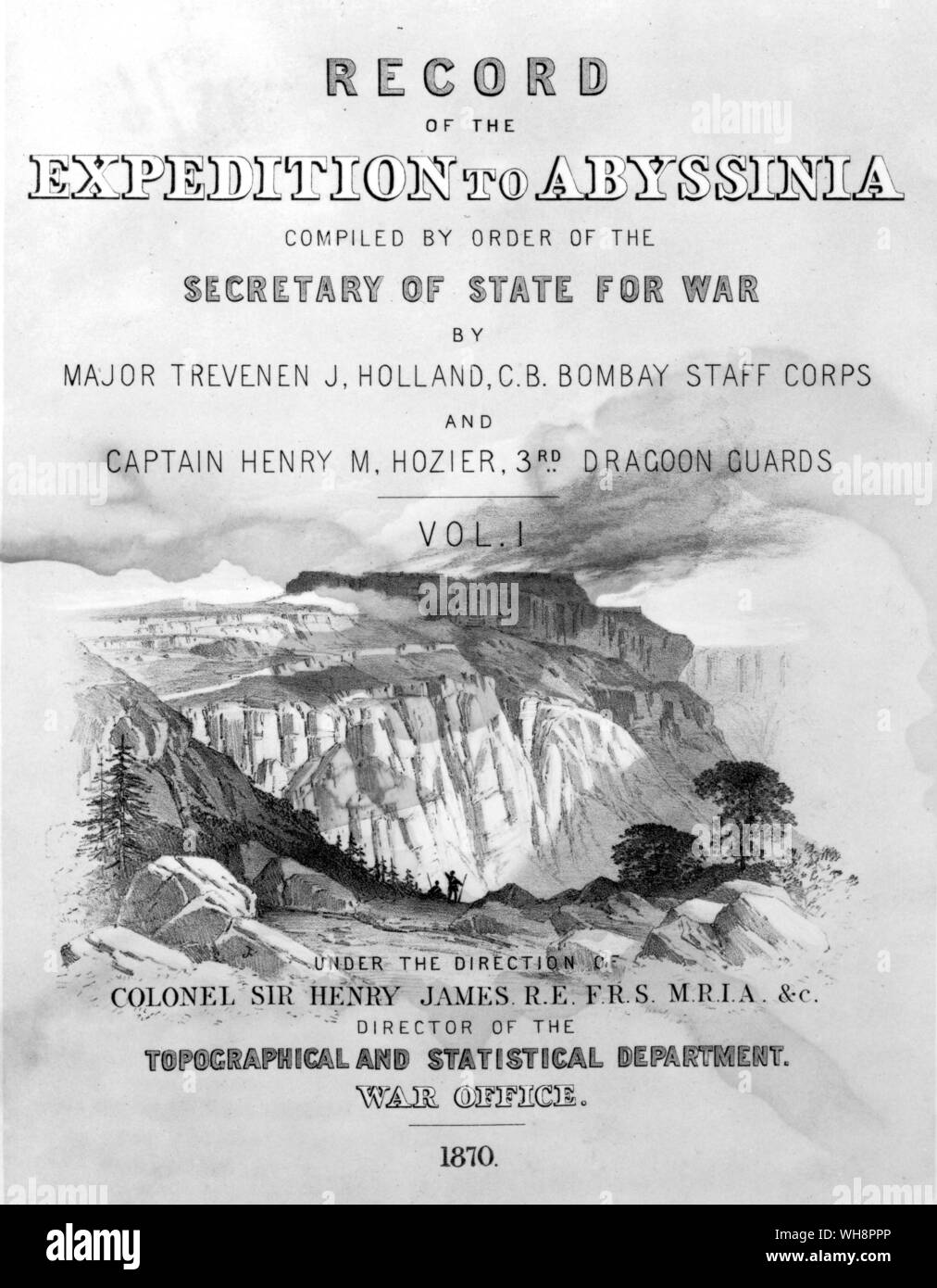 Der Titel - Seite der offiziellen Aufnahme der Abessinier expedition Stockfoto