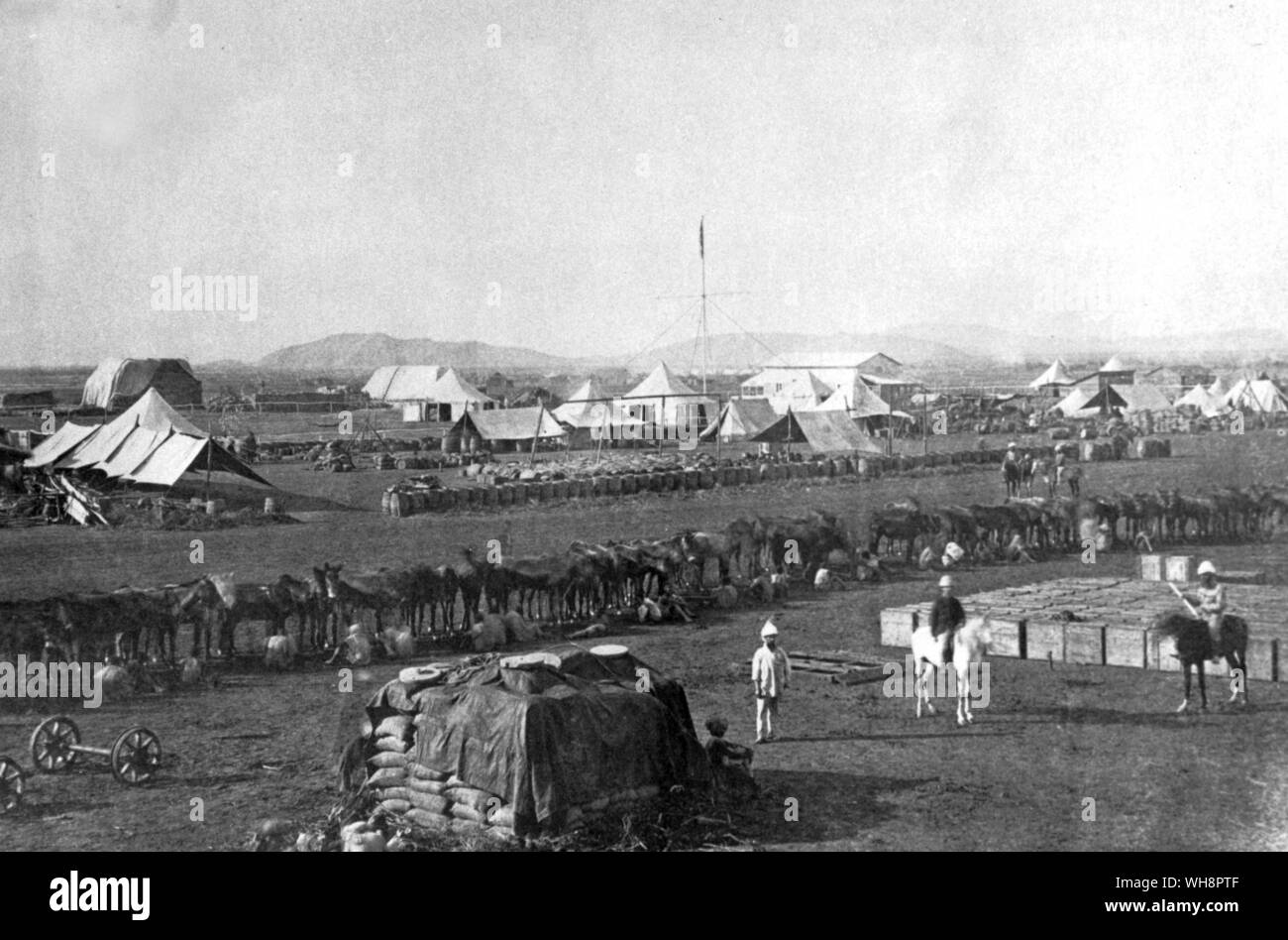 Das Camp am Zula Stockfoto