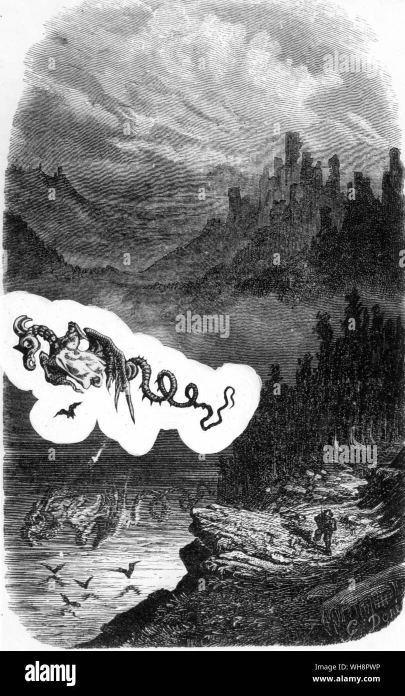 Titelseite und Dekoration von Gustave Dore's Illustrationen Contes Drolatiques Stockfoto
