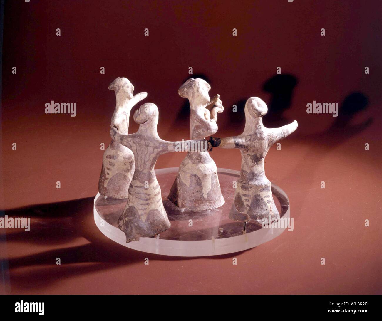 Frauen tanzen die Leier. Keramik aus Palaikastro, nach 1400 v. Chr. - frontispeace zu buchen. Stockfoto