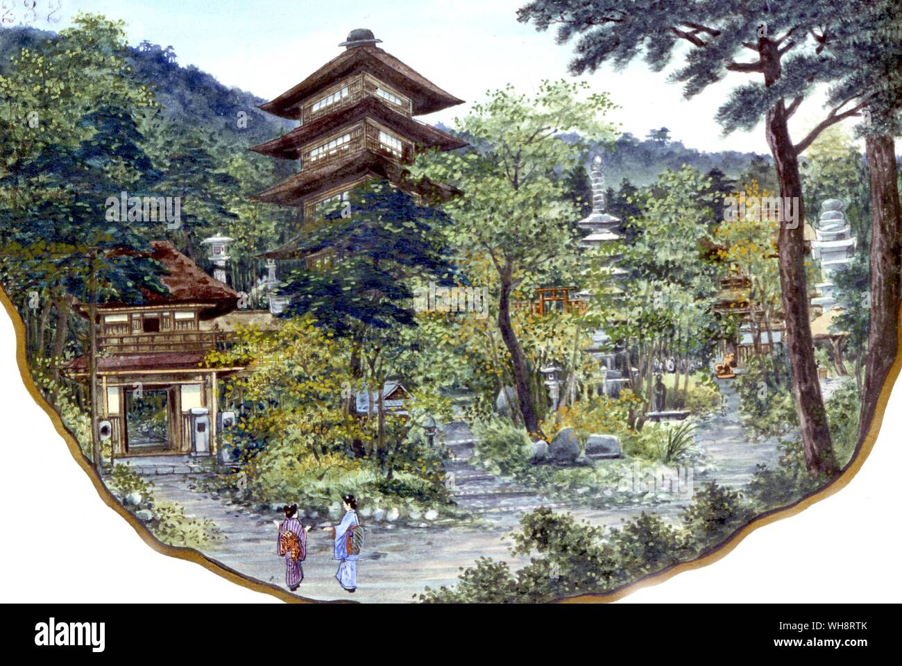 Japanische Haus und Gärten. Stockfoto