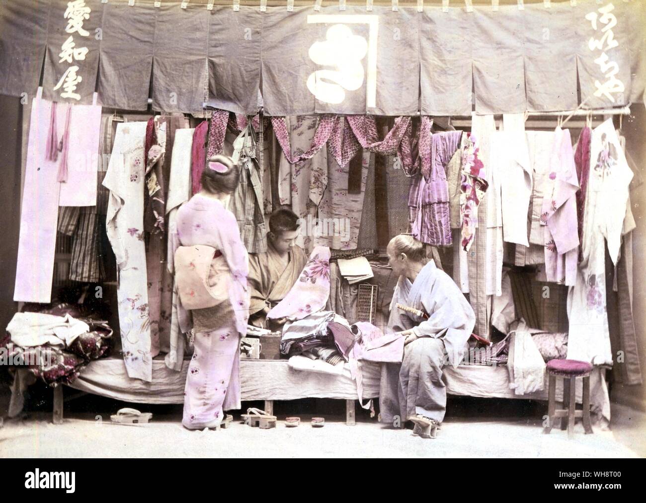 Japanische Tuch speichern. 1899 Stockfoto