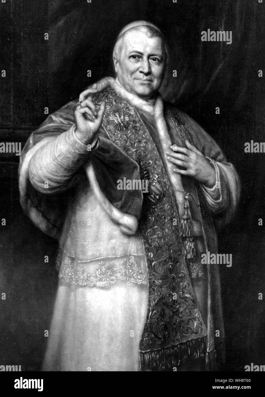 Papst Pius IX. Ursprünglich Giovanni Maria Mastai Ferretti rief auch Pio Nono 1792-1878 Stockfoto