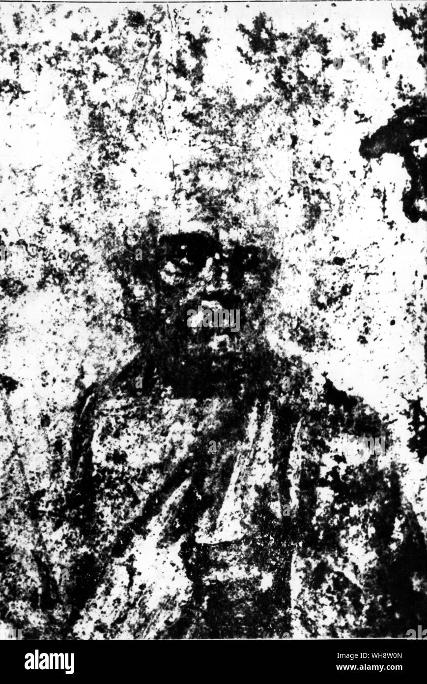 Die frühen Christlichen portrait angeblich St. Peter im Freien zu sein Stockfoto