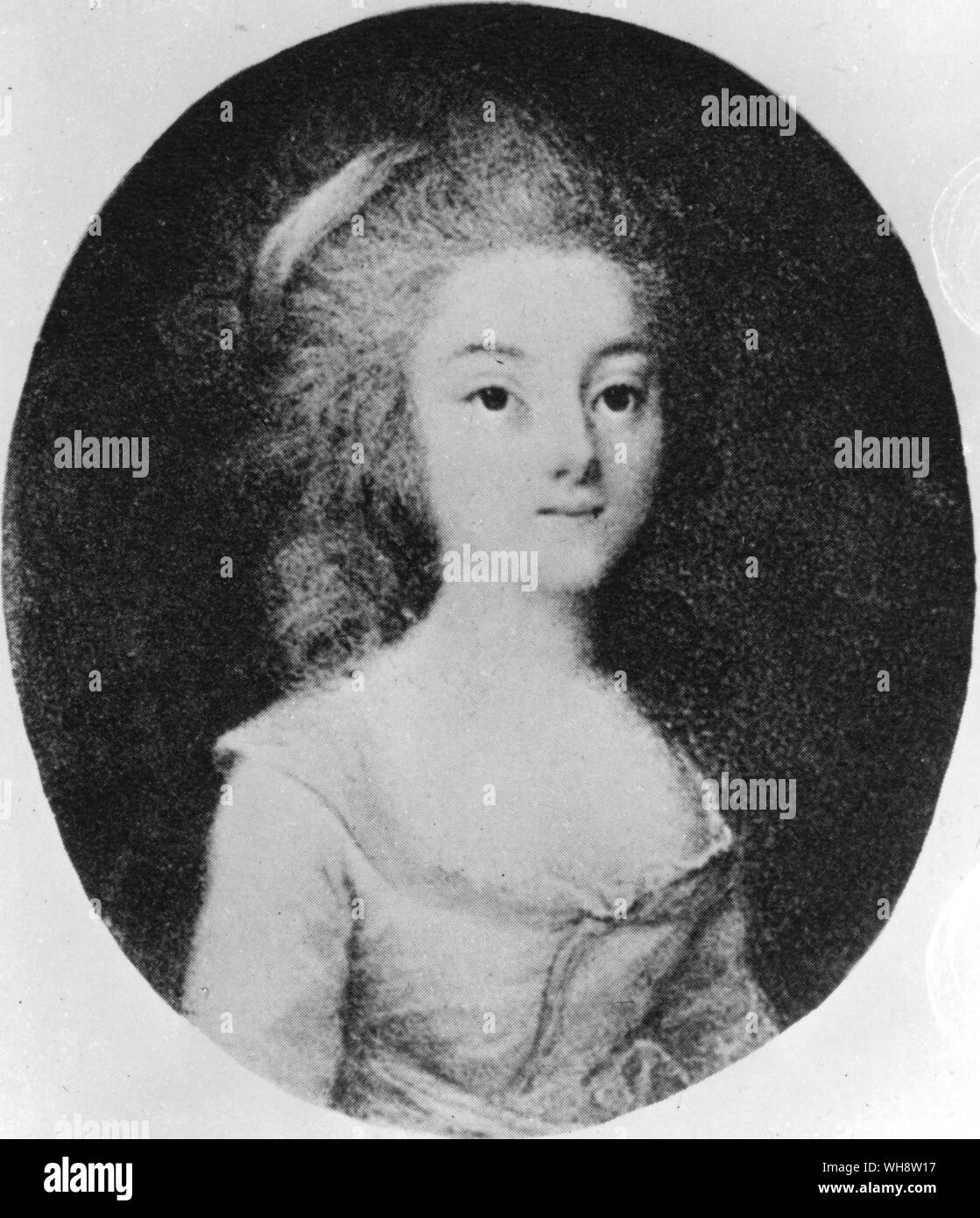 Eliza de Fauillide, Tochter von Philadelphia Hancock, die Jane Austen's war Tante Stockfoto