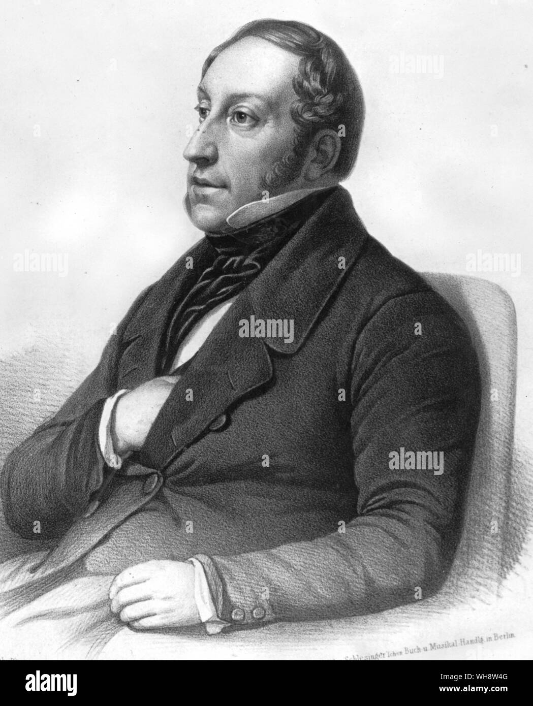Gioacchino Antonio Rossini 1835 Italienischer Komponist (1792-1868) Stockfoto
