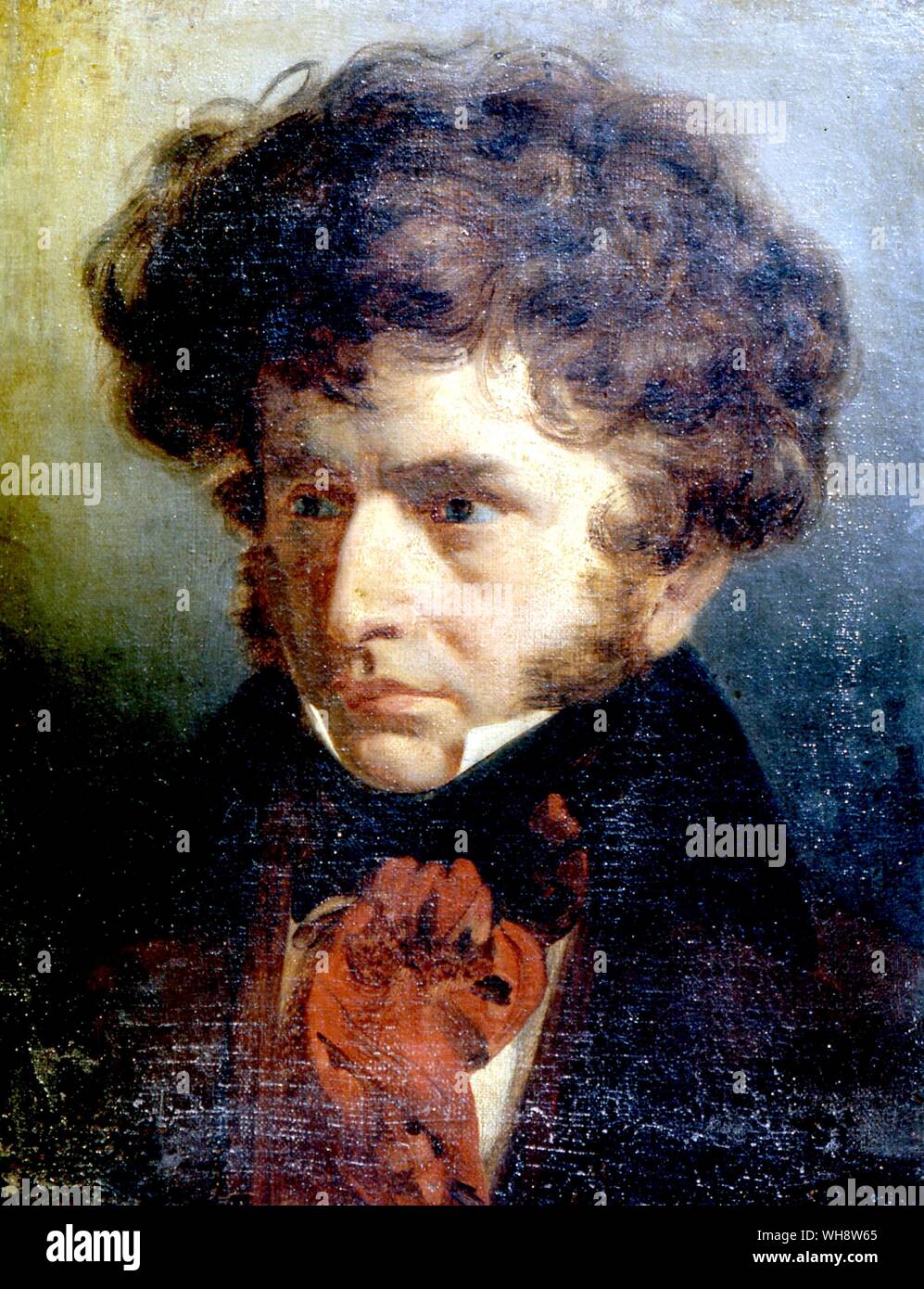 (Louis) Hector Berlioz (1803-1869) Französische Komponisten ein Ölgemälde von Emile Signol1832r Stockfoto