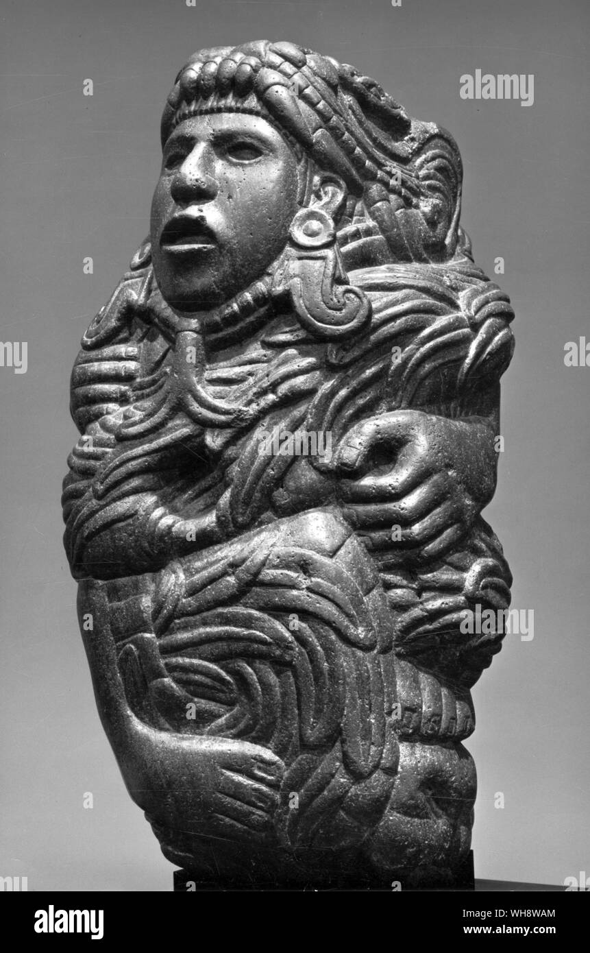 Azteken Quetzalcoatl, die gefiederte Schlange Stockfoto