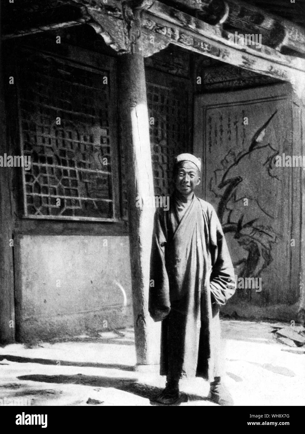 Taoistische Priester Wang Tao-shih (Fotografien von Stein) Stockfoto
