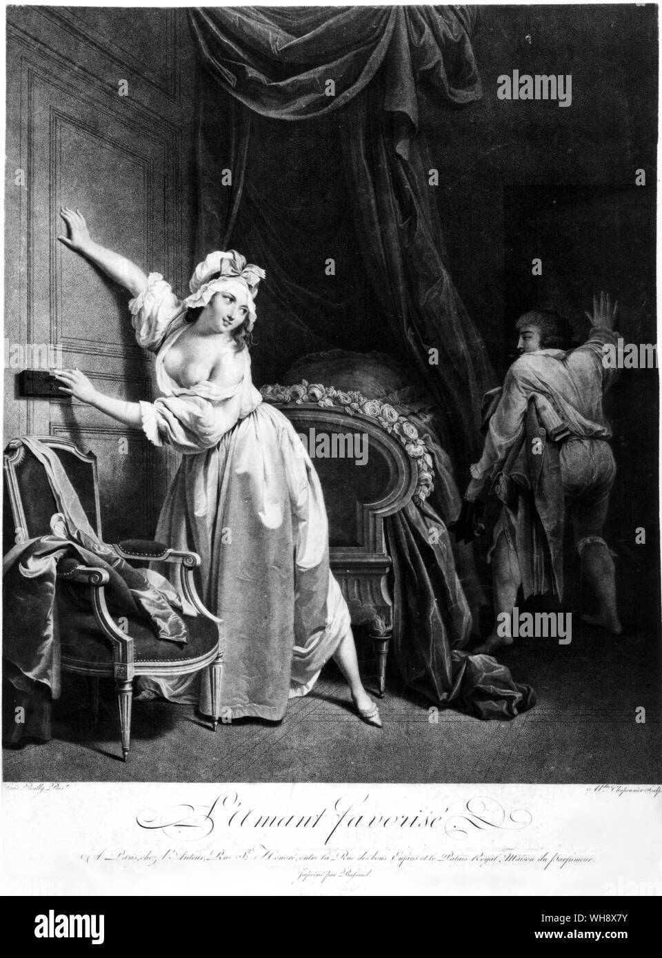 Der Favorit Geliebte 'Louis Boilly, 1761-1845. Stockfoto