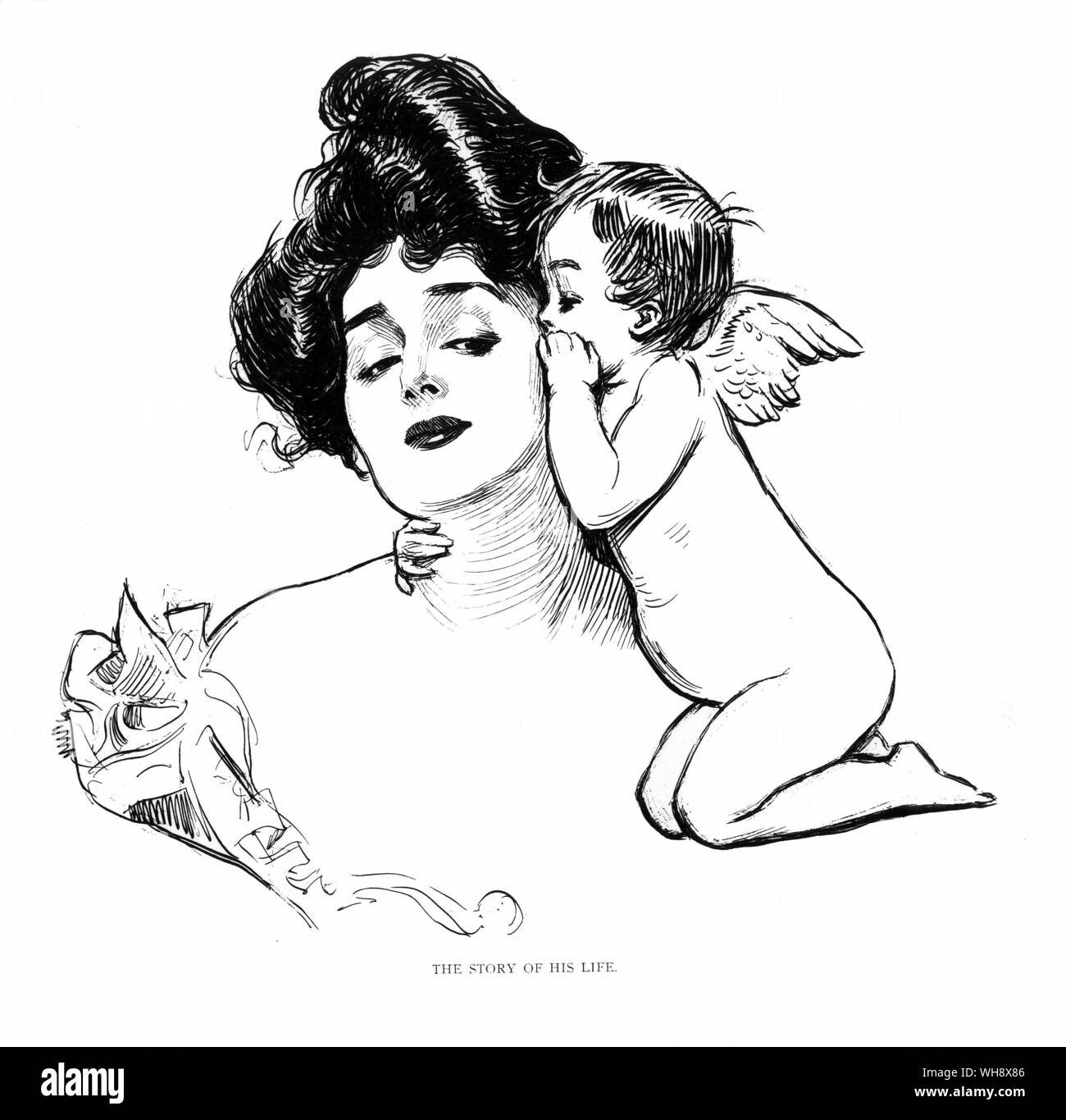 Die Geschichte seines Lebens." Charles Dana Gibson, 1867-1944. "Liebe & Liebhaber' S. 144 Stockfoto