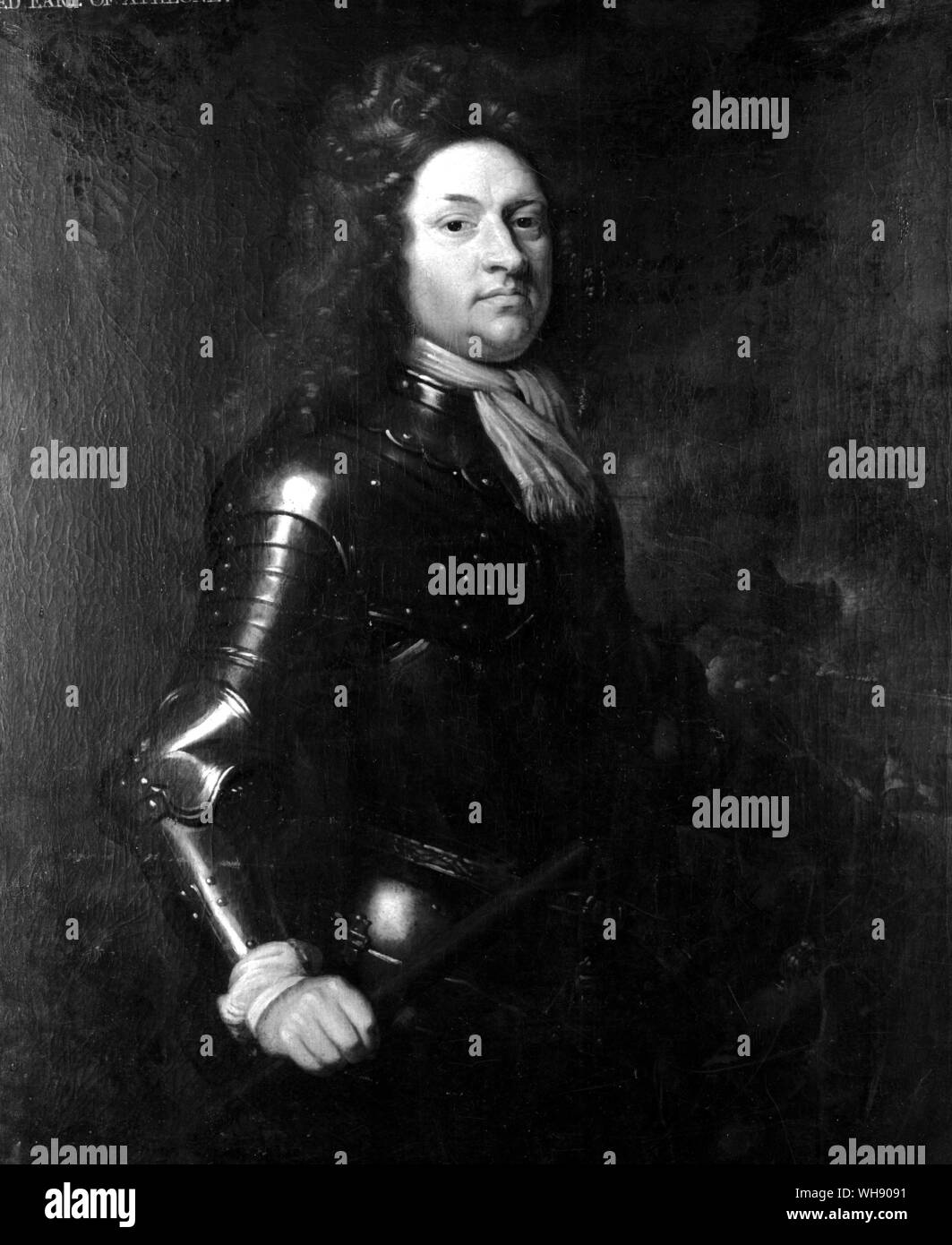 Godart, Baron van Reede-Ginckel, Earl of Athlone (1644-1703). Bis von Marlborough Anreise, der stellvertretende Kommandeur der Alliierten Armee, der fast erwischt worden war und unter Boufflers durch die Franzosen zerstört. Gemälde von Sir Godfrey Kneller Stockfoto