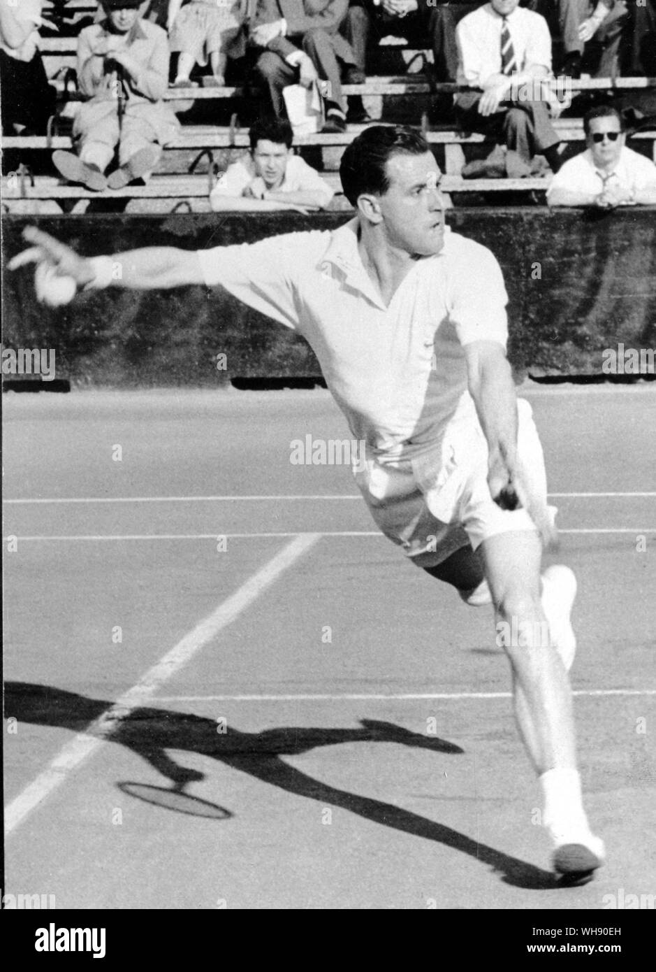 Marcel Bernard, 1946 französischer Meister im Einzel und Doppel. Stockfoto