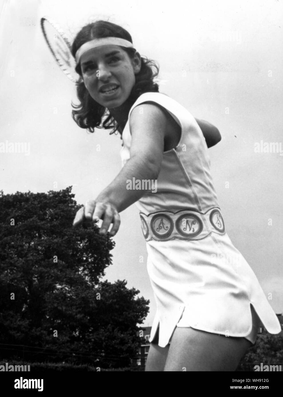 Julie Heldman (Tochter Gladys Heldman's) war eine der ersten neun Spieler mit ihrer Mutter Virginia Slims Circuit 1970 zu unterzeichnen. Stockfoto