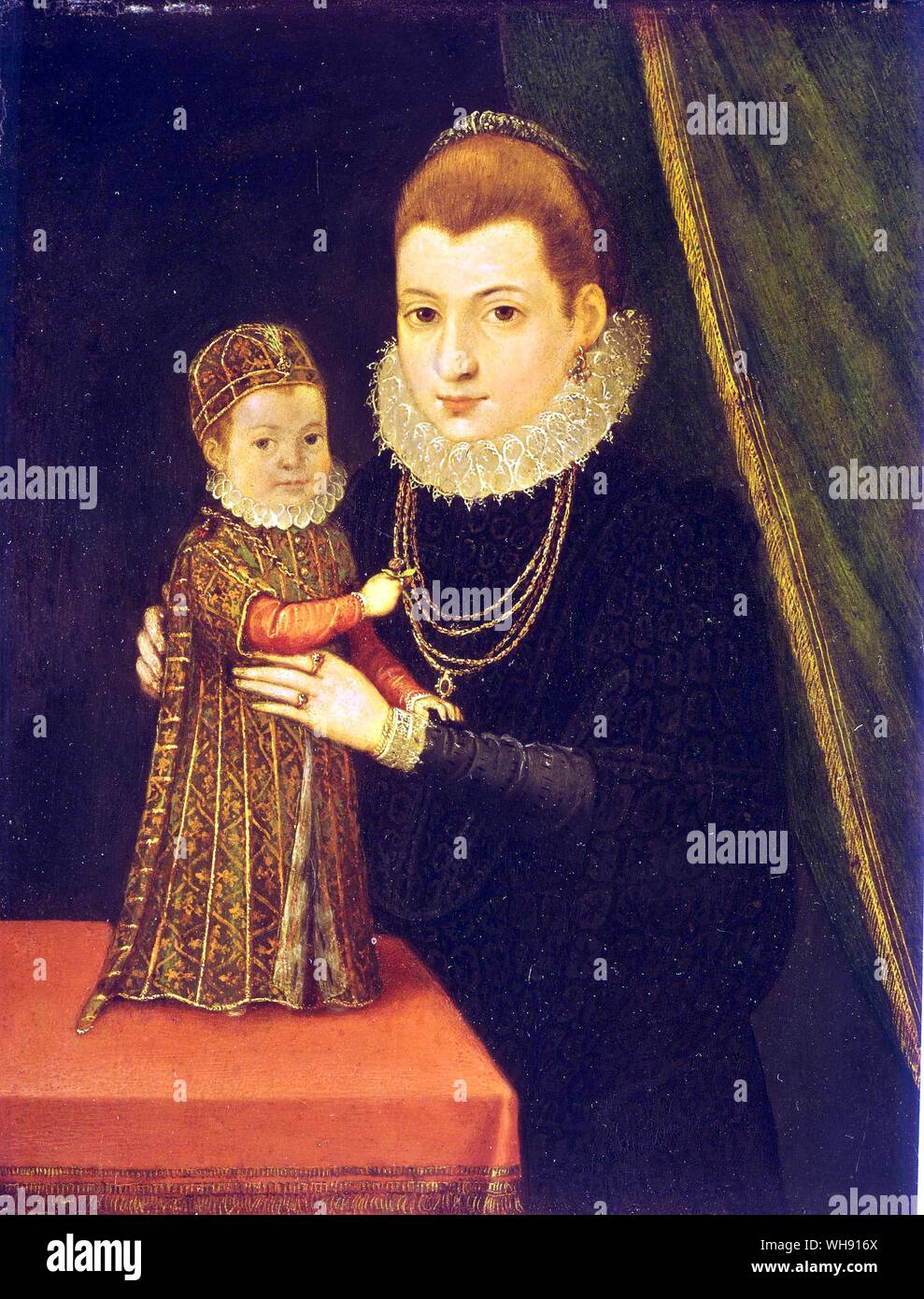 Maria, Königin der Schotten und ihr Sohn des 16. Jahrhunderts. Königin von Schottland 1542-67 Stockfoto
