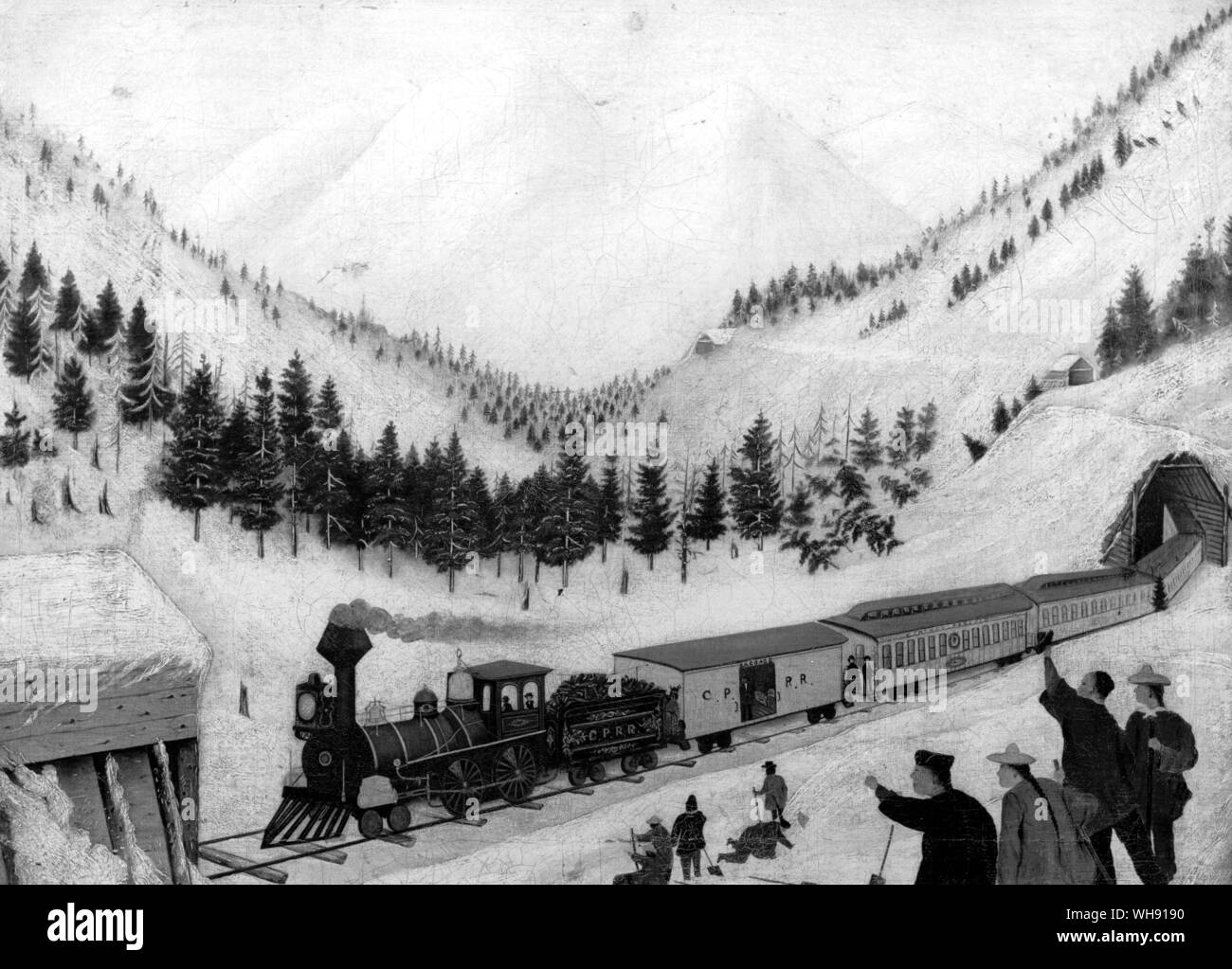 Die Central Pacific unterbezahlt Chinesisch beschäftigt Streikenden zu ersetzen .. Stockfoto