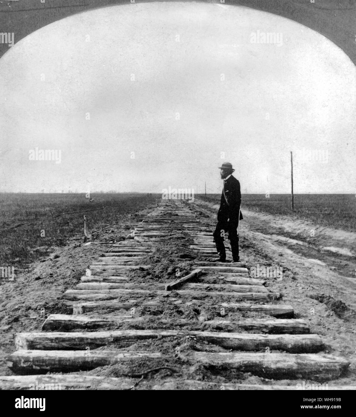 Sobald die Eisenbahnen wurden gebaut, um die gewaltigen Entfernungen zwischen Ost und West rapide abgenommen.. Stockfoto