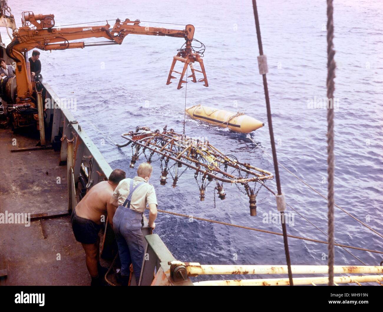 Shell Foto. Koreanische offshore. Exploration und Produktion. Seismische Untersuchung der Koreanischen Festlandsockel. Stockfoto