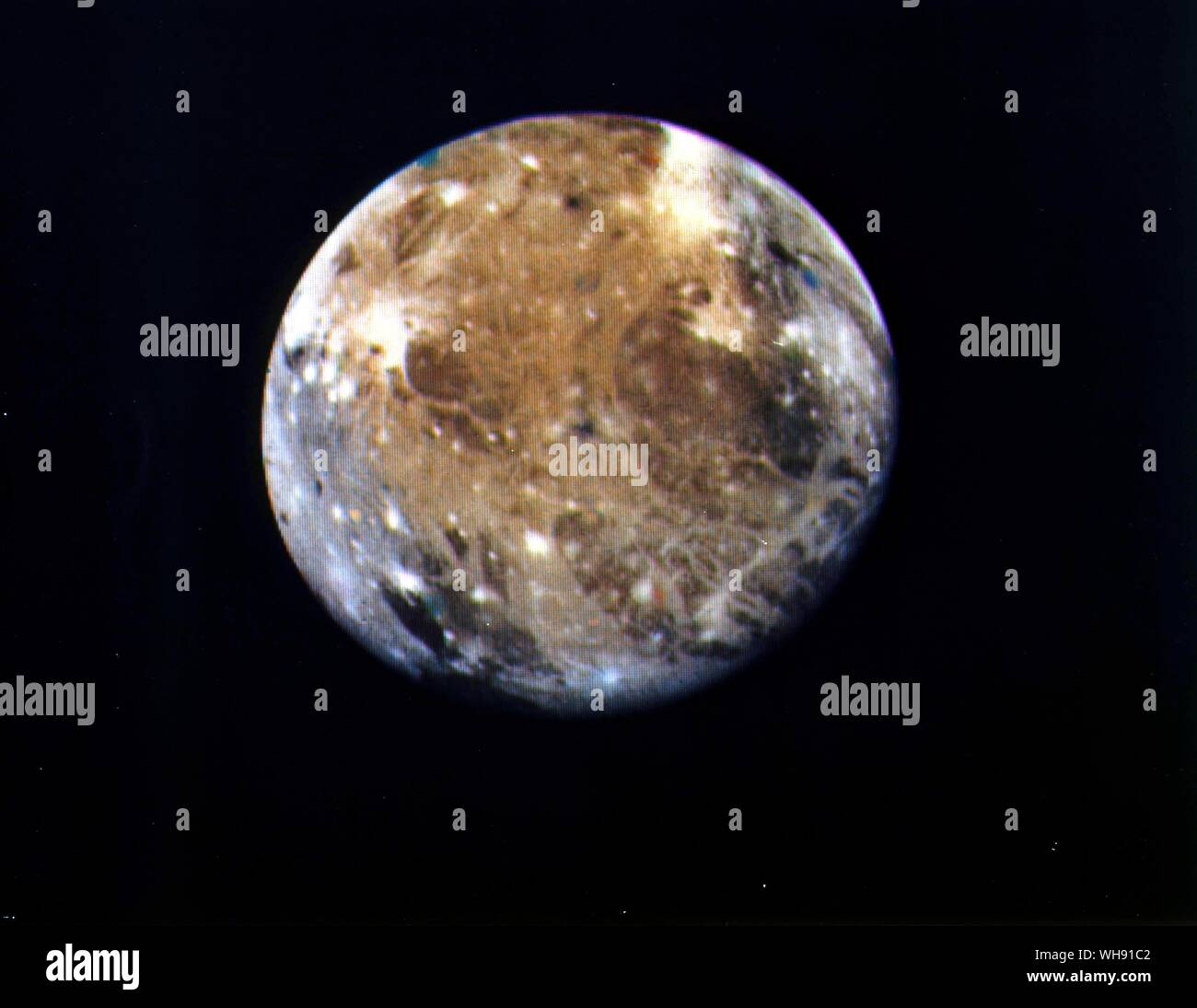 Platz - Jupiter. Ganymed, seinen größten Satelliten. Stockfoto