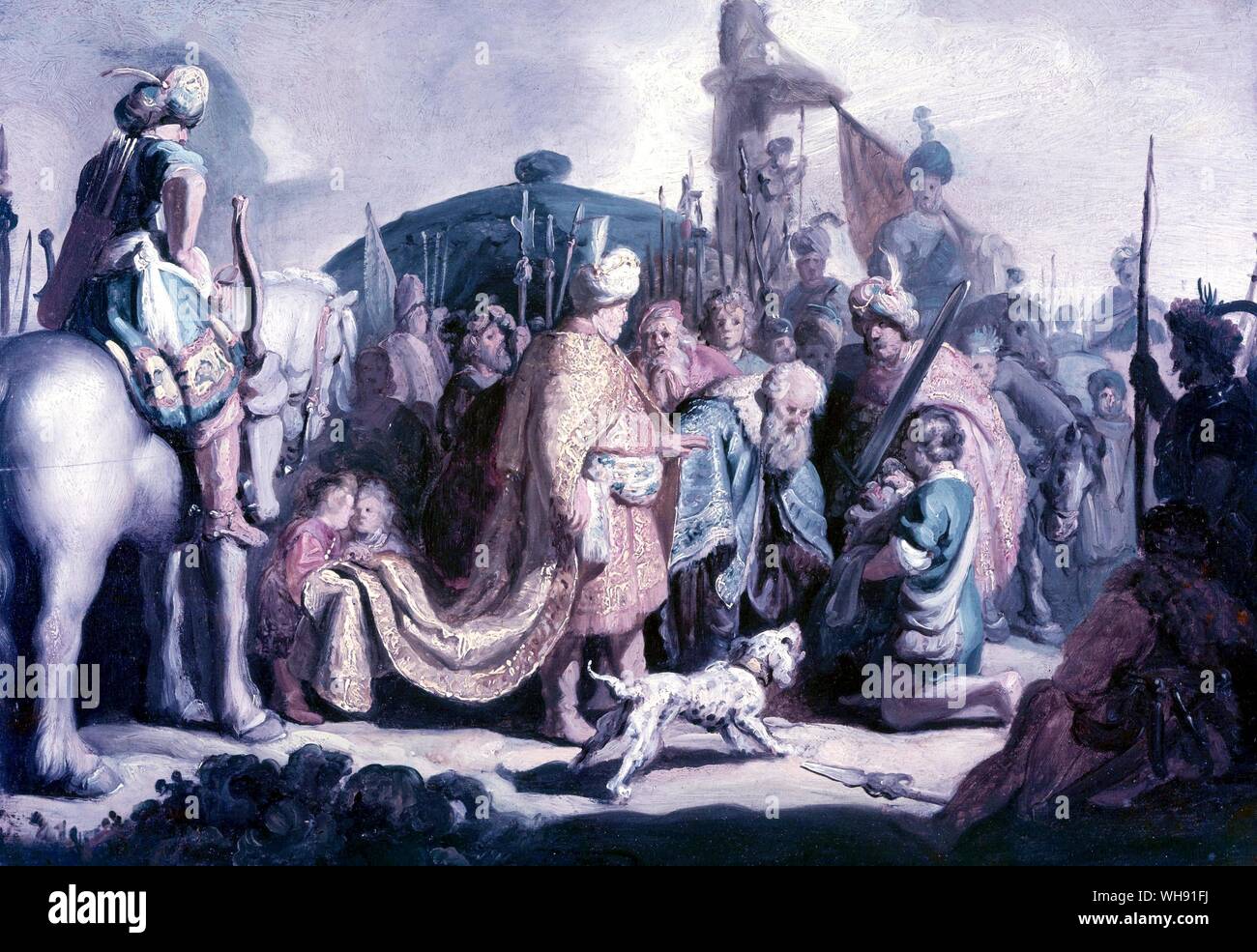 David, Leiter der Goliath zu Saul - 1627. von Rembrandt. in Basel Museum. Kunstmuseum, Basel, Schweiz. Rembrandt Harmenszoon van Rijn (Juli 15, 1606 - Oktober 4, 1669) gilt als einer der größten Maler der Europäischen Kunstgeschichte und der wichtigsten in der niederländischen Geschichte.. Stockfoto