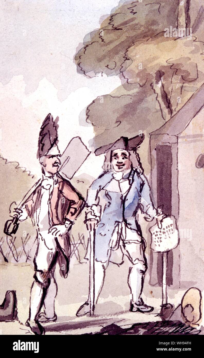Abbildung: Tristram Shandy - 1786. John Nixon (1760-1818). Private Sammlung. Das Leben und Meinungen von Tristram Shandy, Gentleman (oder, kurz, Tristram Shandy) ist ein Roman von Laurence Sterne.. Stockfoto