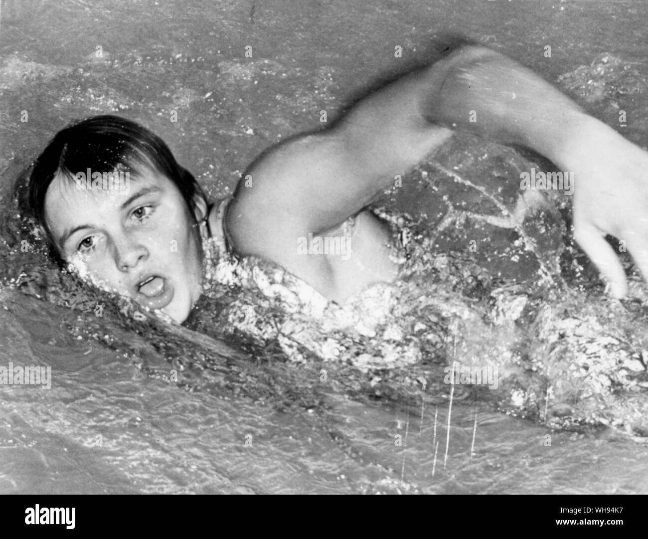 Deutschland. Olympischen Spielen in München 1972: Shane Gould (geboren 1956) von Australien. Sie gewann 3 Goldmedaillen, 1 Silber und 1 Bronze in der Frauen Schwimmen Veranstaltungen. Stockfoto