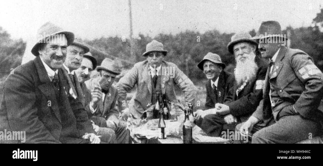 Die schwedische Laufender Hirsch schießende Mannschaft Olympische Spiele 1920 Antwerpen Stockfoto