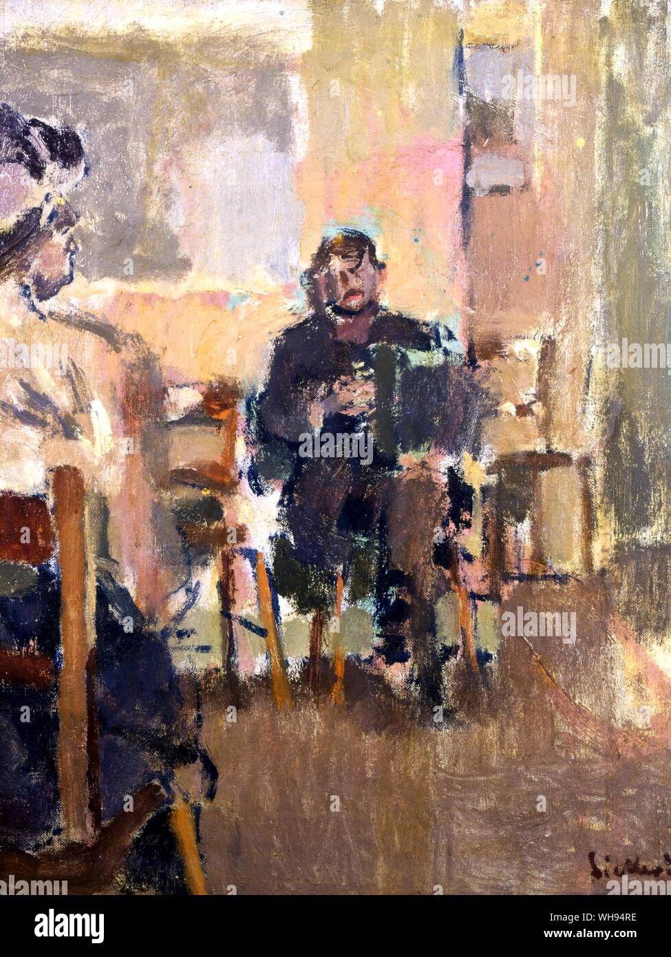 Sickert's Cafe Szene Stockfoto