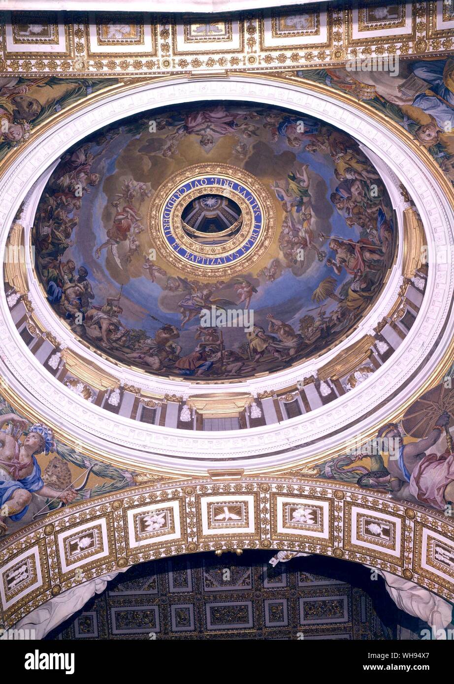 Das Innere einer Kuppel St. Peter Stockfoto