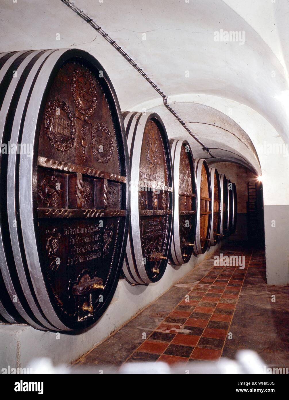 Italien. Weinkeller im Trentino Stockfoto
