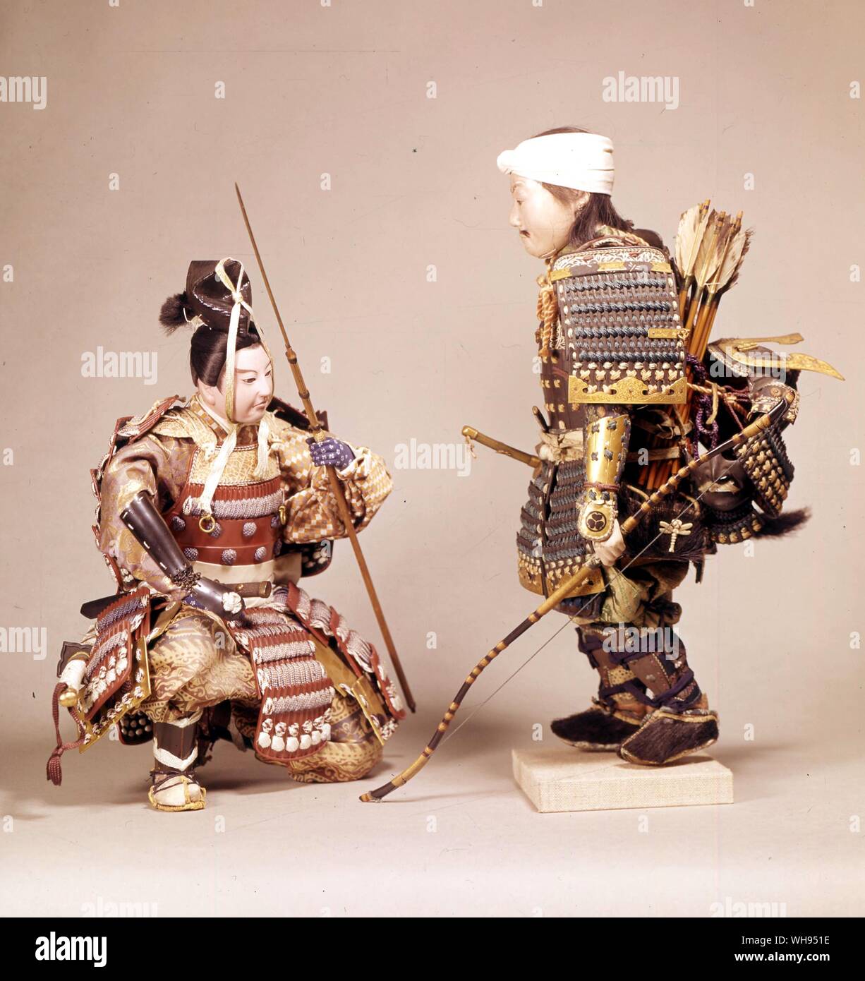 Modell der japanischen Krieger Stockfoto